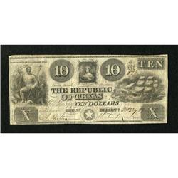 Austin, TX- Republic of Texas $10 Oct. 23, 1839