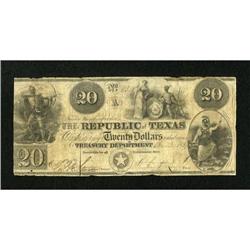 Austin, TX- Republic of Texas $20 Nov. 13, 1839