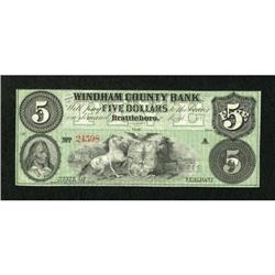 Brattleboro, VT- Windham County Bank $5 18__
