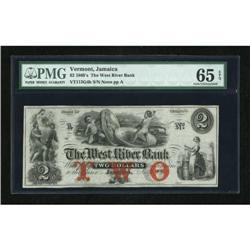 Jamaica, VT- West River Bank $2 July 1, 18__