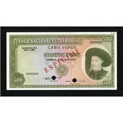 Cape Verde Banco Nacional Ultramarino 1971 Pick