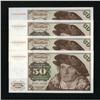 Image 1 : Germany 50 Marks 1970 Pick 33a Four Consecutive