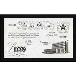 Ghana £1000 Bank of Ghana 1958 Pick 4