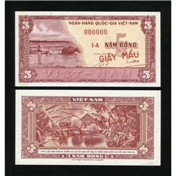 Viet Nam-South 5 Dong (1955) Pick 13s Face and