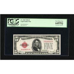 Fr. 1525 $5 1928 Legal Tender Note. PCGS Very