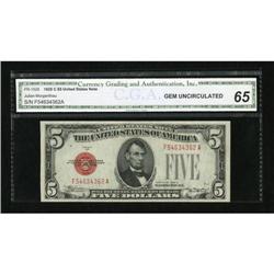 Fr. 1528 $5 1928C Legal Tender Note. CGA Gem