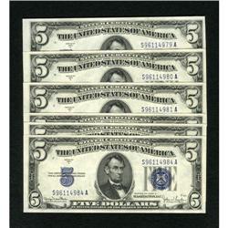 Fr. 1654 $5 1934D Silver Certificates. Choice