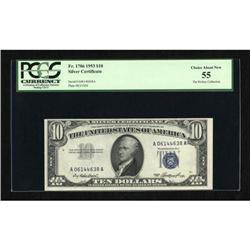 Fr. 1706 $10 1953 Silver Certificate. PCGS