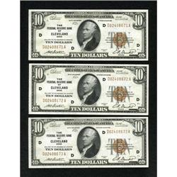 Fr. 1860-D $10 1929 Federal Reserve Bank Notes.
