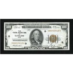 Fr. 1890-D $100 1929 Federal Reserve Bank Note.