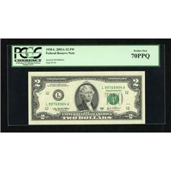 Fr. 1938-L $2 2003A Federal Reserve Note. PCGS