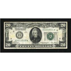 Fr. 2050-H* $20 1928 Federal Reserve Note. Fine.