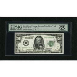 Fr. 2101-B $50 1928A Federal Reserve Note. PMG