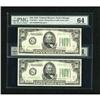 Image 1 : Fr. 2102-G $50 1934 Federal Reserve Notes. Two