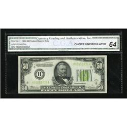 Fr. 2102-H $50 1934 Federal Reserve Note. CGA