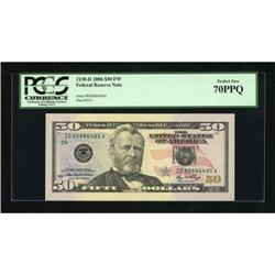 Fr. 2130-D 50.00 2006 Federal Reserve Note. PCGS