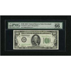 Fr. 2152-D $100 1934 Federal Reserve Note. PMG