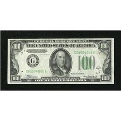 Fr. 2153-G $100 1934A Federal Reserve Note.