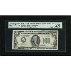 Fr. 2153-J $100 1934A Mule Federal Reserve Note.