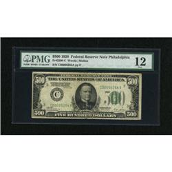 Fr. 2200-C $500 1928 Federal Reserve Note. PMG