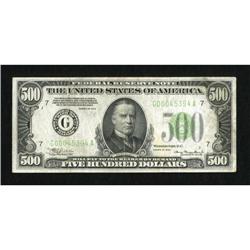 Fr. 2201-G $500 1934 Federal Reserve Note. Very