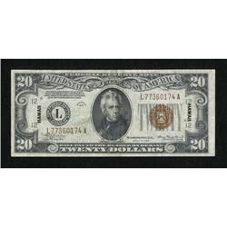 Fr. 2304 $20 1934 Mule Hawaii Federal Reserve