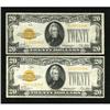 Image 1 : Fr. 2402 $20 1928 Gold Certificates. Two