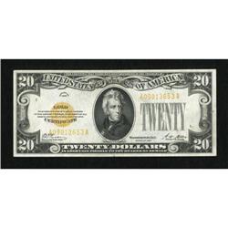 Fr. 2402 $20 1928 Gold Certificate. Very Fine+.