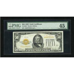 Fr. 2404 $50 1928 Gold Certificate. PMG Choice