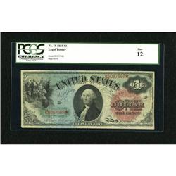 Fr. 18 $1 1869 Legal Tender PCGS Fine 12.