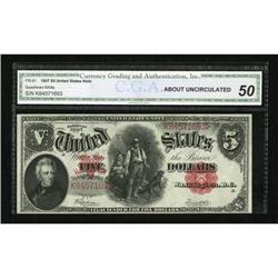 Fr. 91 $5 1907 Legal Tender CGA About