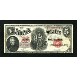 Fr. 91 $5 1907 Legal Tender Fine-Very Fine.
