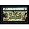 Image 1 : Fr. 95b $10 1863 Legal Tender PMG Fair 2 Net.