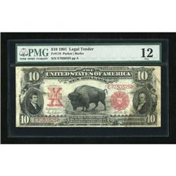 Fr. 119 $10 1901 Legal Tender PMG Fine 12.