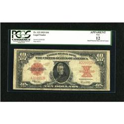 Fr. 123 $10 1923 Legal Tender PCGS Apparent Fine