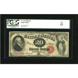 Fr. 147 $20 1880 Legal Tender PCGS Fine 12.