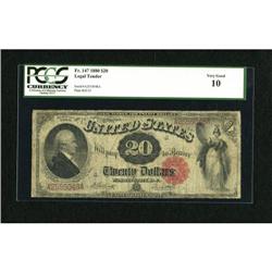 Fr. 147 $20 1880 Legal Tender PCGS Very Good 10.