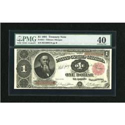Fr. 351 $1 1891 Treasury Note PMG Extremely Fine