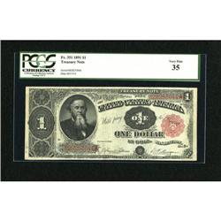 Fr. 351 $1 1891 Treasury Note PCGS Very Fine 35.