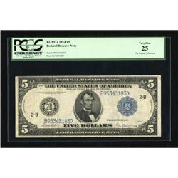 Fr. 851c $5 1914 Federal Reserve Note PCGS Very