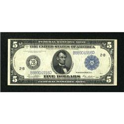 Fr. 851c $5 1914 Federal Reserve Note Very Fine.