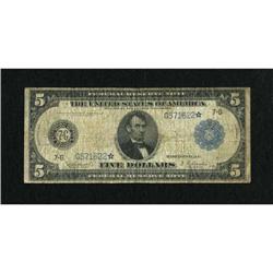 Fr. 846 $5 1914 Federal Reserve Note Good-Very