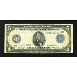 Fr. 873 $5 1914 Federal Reserve Note Very Good.