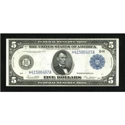 Fr. 875b $5 1914 Federal Reserve Note Extremely