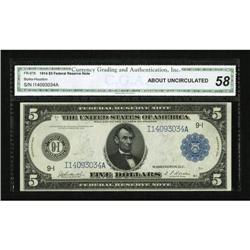 Fr. 878 $5 1914 Federal Reserve Note CGA About