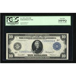 Fr. 927a $10 1914 Federal Reserve Note PCGS Very