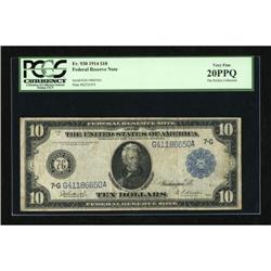 Fr. 930 $10 1914 Federal Reserve Note PCGS Very