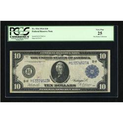 Fr. 934 $10 1914 Federal Reserve Note PCGS Very