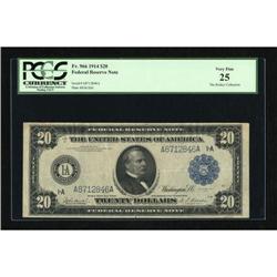Fr. 966 $20 1914 Federal Reserve Note PCGS Very