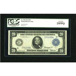 Fr. 996 $20 1914 Federal Reserve Note PCGS Very